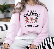 Load image into Gallery viewer, Holiday Ballerina Social Club Sweatshirt (pink, gray or white)