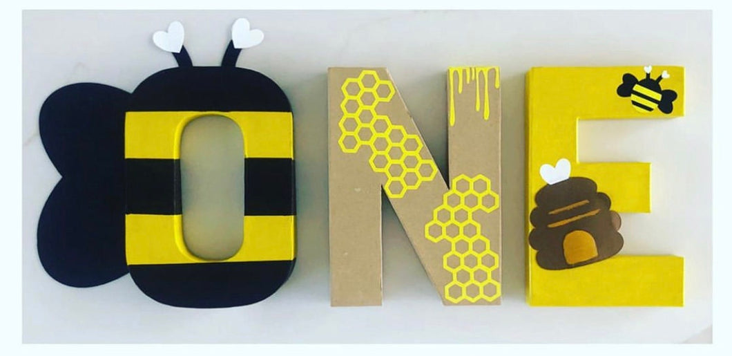 ONE letters bee theme