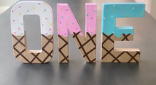 Load image into Gallery viewer, ONE letters, Ice cream theme party
